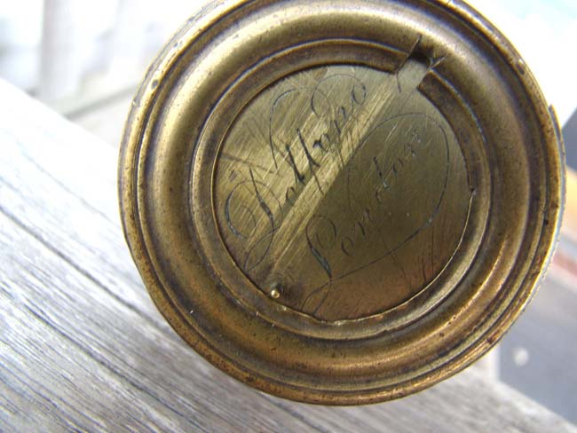 A fine Revolutionary War period Ship Captains' 10 sided reverse tapered single draw telescope by Peter & John Dollond, London, circa 1775. — image 4